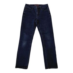 Dark Blue Straight Leg Jeans